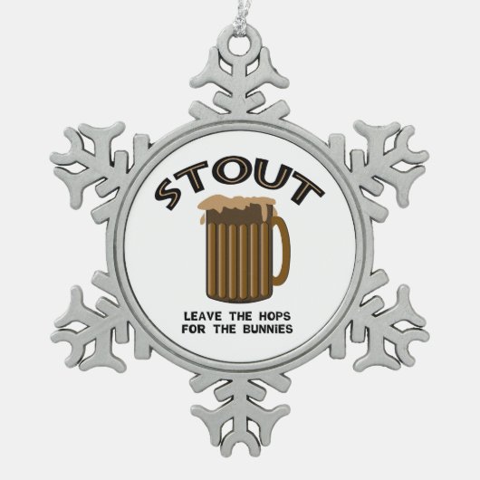 スタウト スノーフレークピューターオーナメント (正面)