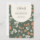 スタウベリーフローラベビーシャワー招待状 招待状 (裏面)