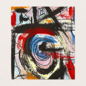 スタカート抽象芸術の筆跡 名刺 (外部フラット)