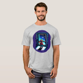 スタガーザアットザウィンドリーミーPixel Art Night Sky Tシャツ
