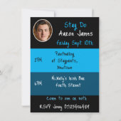 スタグおもしろいドバチュラーパーティグルーミングが活動する 招待状 (正面)