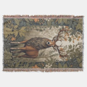 スタグインザフォレストウィリアム・モリスインスパイア スローブランケット (正面)