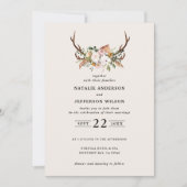 スタグサストテラコッタフローラエレガント素朴モダン 招待状 (正面)