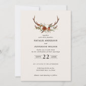 スタグサストテラコッタフローラエレガント素朴モダン 招待状 (正面)