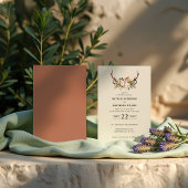 スタグサストテラコッタフローラエレガント素朴モダン 招待状