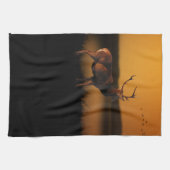 スタグサンライズミスティモーニングディアー キッチンタオル (横)