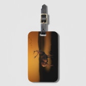 スタグサンライズミスティモーニングディアー ラゲッジタグ (正面縦)
