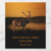 スタグサンライズミスティモーニングディアー ワインラベル (シングルラベル)