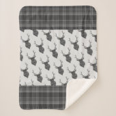 スタグズヘッド素朴グレースコットランドタータンチェック シェルパブランケット (正面)