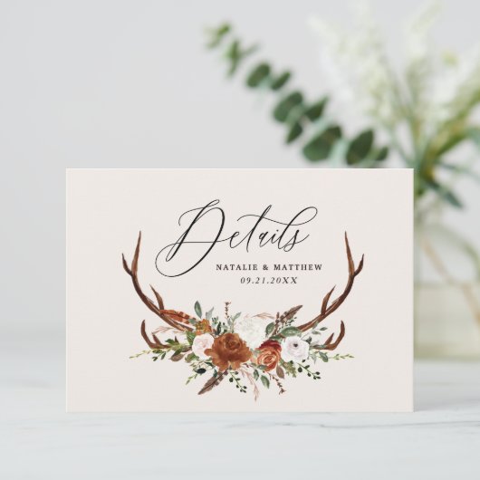 スタグテラコッタラストフローラエレガントな結婚予算 セーブザデート (スタンド正面)