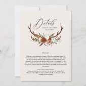 スタグテラコッタラストフローラエレガントな結婚予算 セーブザデート (正面)