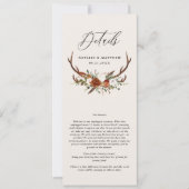 スタグテラコッタラストフローラエレガントな結婚式詳細 セーブザデート (正面)