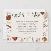 スタグテラコッタラストフローラエレガントブライダルシャワー 招待状 (裏面)