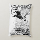 スタグディアウィンターフォレスト野生動物自然アート アクセントクッション (裏面(縦))
