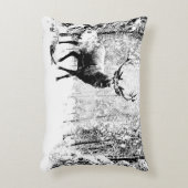 スタグディアウィンターフォレスト野生動物自然アート アクセントクッション (正面(垂直))