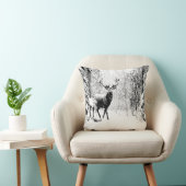 スタグディアウィンターフォレスト野生動物自然アート クッション (椅子)