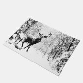 スタグディアウィンターフォレスト野生動物自然アート ドアマット (アングル)