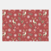 スタグディアウッドランドウィンターパターン ラッピングペーパーシート (正面3)