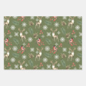 スタグディアウッドランドウィンターパターン ラッピングペーパーシート (正面2)