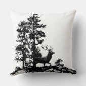 スタグディアツリーフォレストアニマルシルエット自然アート クッション (裏面)
