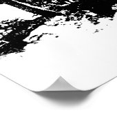 スタグディアツリーフォレストアニマルシルエット自然アート ポスター (角)