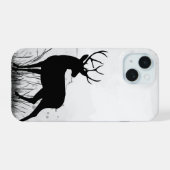 スタグディアワイルドライフアニマル自然アート iPhone 15ケース (裏面横)