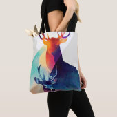 スタグディアワイルド自然動物カラーズアート絵画ズ トートバッグ (クローズアップ)