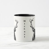 スタグトナデア素朴ブラック&ホワイト マグカップ (中央)