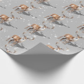 スタグトナディアファースト降雪クリスマスホリデー ラッピングペーパー (角)