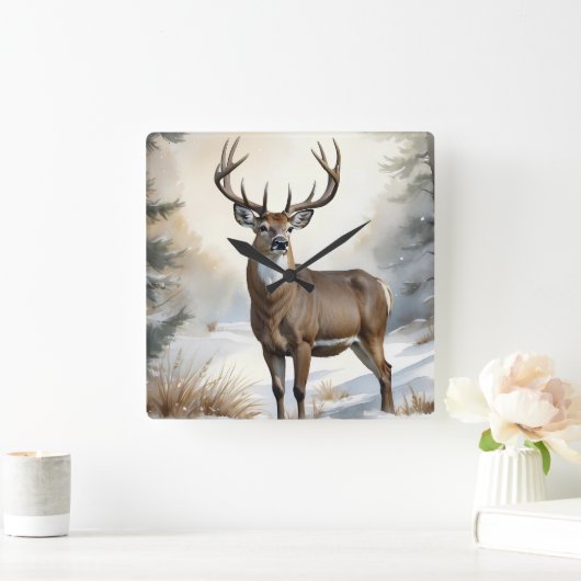 スタグバック スクエア壁時計 (ホーム)