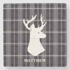 スタグヘッドを白黒の格子縞に表示 ストーンコースター