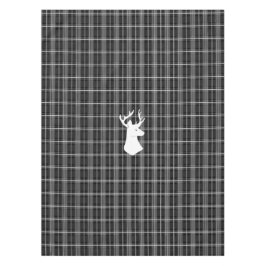 スタグヘッドを白黒の格子縞に表示 テーブルクロス