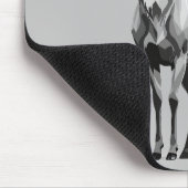 スタグベクターアートイラストレーション（白黒） マウスパッド (コーナー)