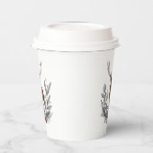 スタグホリーベリー離れの背グランジ景 紙コップ (左)