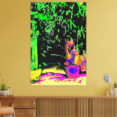 スタグホーンシダジブニー美術館ザズルギフト キャンバスプリント (インサイチュ (リビング))