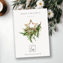 スタグマルサラ葉リースメリークリスマスロゴ シーズンカード