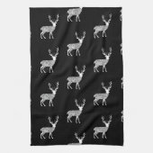 スタグヴェニソンディアエルクゲーム狩り肉切り キッチンタオル (縦)