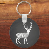 スタグヴェニソンディアエルクゲーム狩り肉切り キーホルダー (正面)