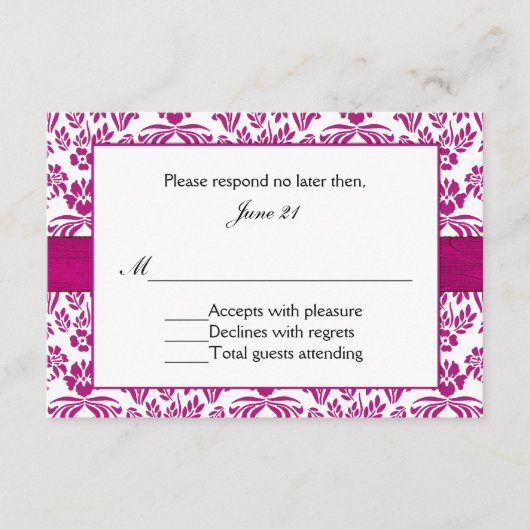 スタゲイザーリリー ダマスク ウェディング 招待状 (正面)