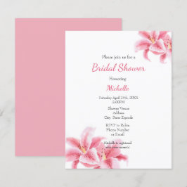 スタゲイザー・リリーの水彩画 招待状