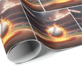 スタジアムで燃える野球 ラッピングペーパー (ロールコーナー)