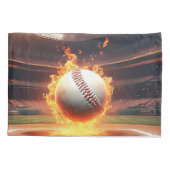 スタジアムで燃える野球 枕カバー (裏面-左)
