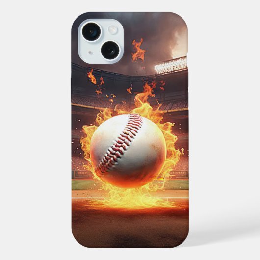 スタジアムで燃える野球 iPhoneケース (裏面)