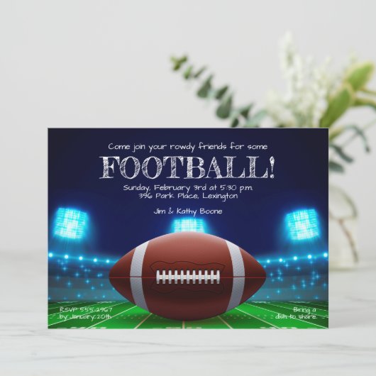 スタジアムライツフすごいァンフットボールパーティの招待状 (スタンド正面)