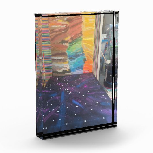 スタジオでキャンバスと共に フォトブロック (左)