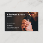 スタジオでマイクを歌う歌手 名刺 (裏面)