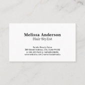 スタジオで働くメイクアップアーティスト 名刺 (裏面)