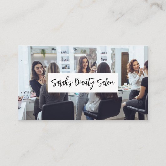 スタジオで働くメイクアップアーティスト 名刺 (正面)