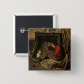 スタジオのインテリア、1845年(キャンバスの油) 缶バッジ (正面&裏面)