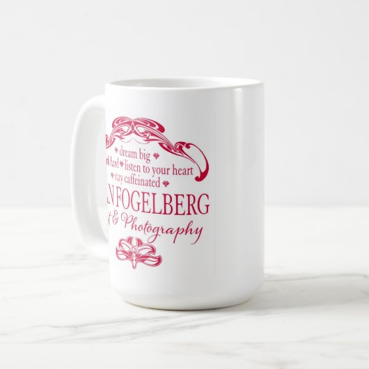 スタジオのマグの赤 コーヒーマグカップ (正面左)